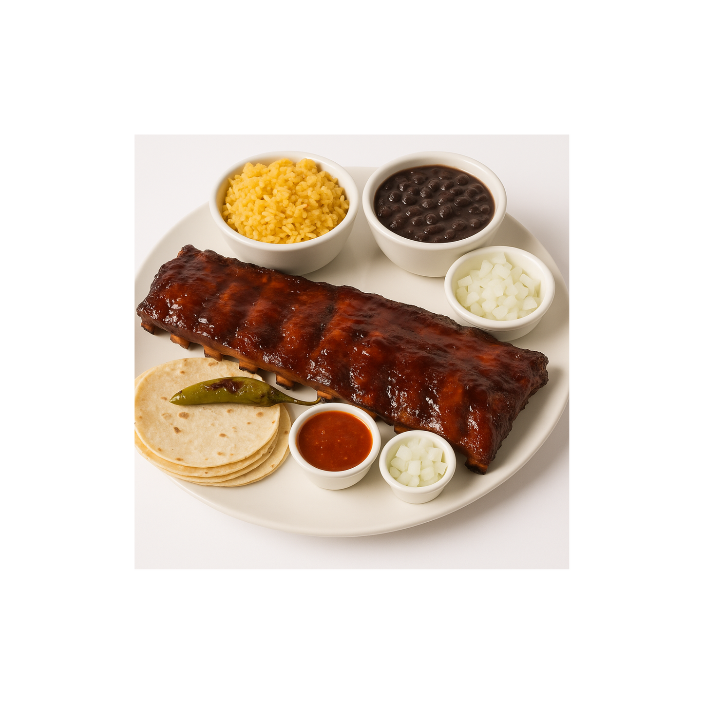 Platillo 1/2 Costilla Ribs