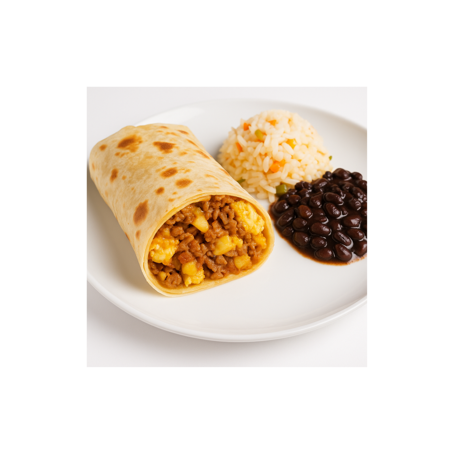 Burro de huevo con picadillo