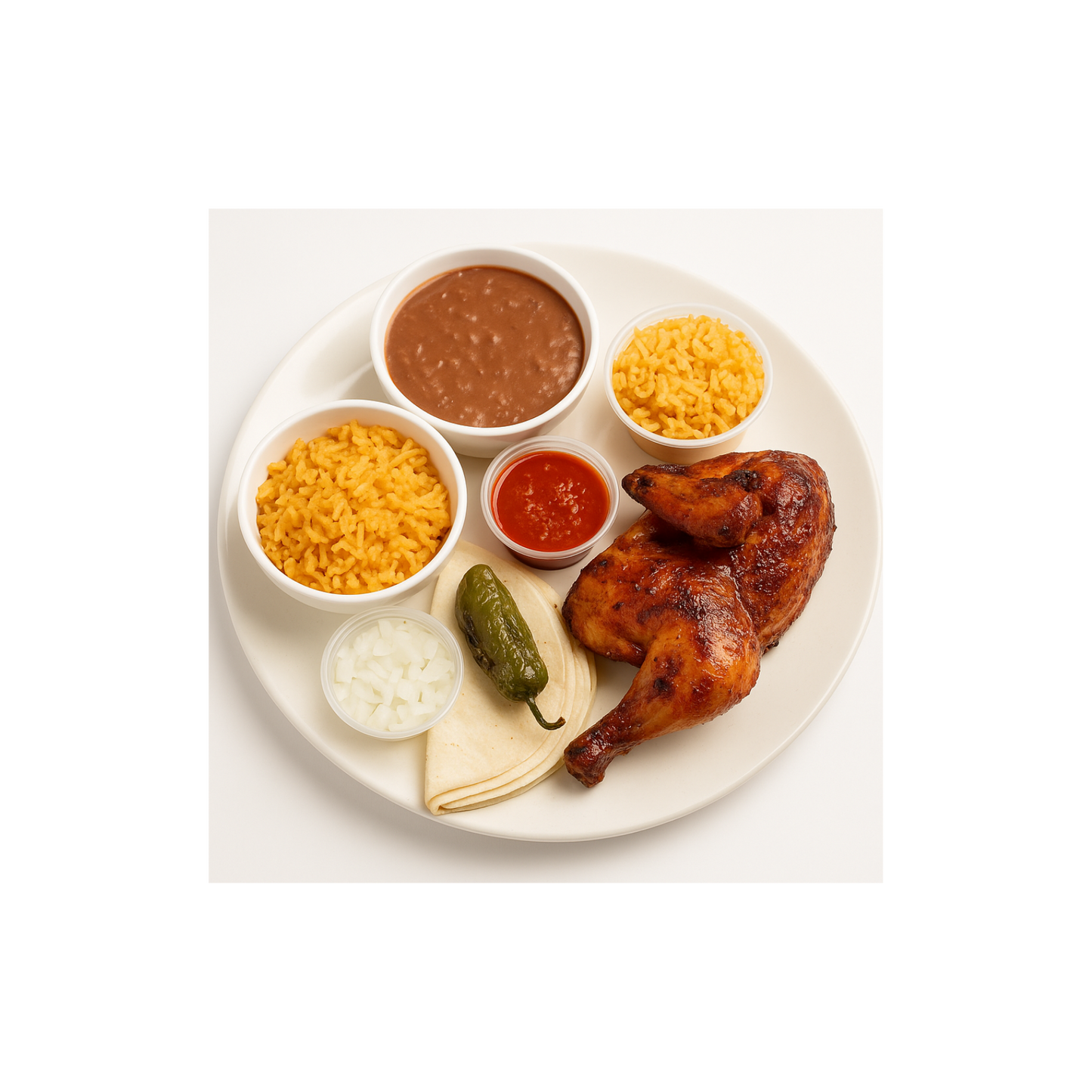 Platillo 1/2 de Pollo