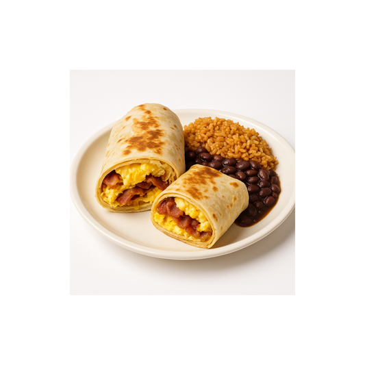Burro de bacon con huevos