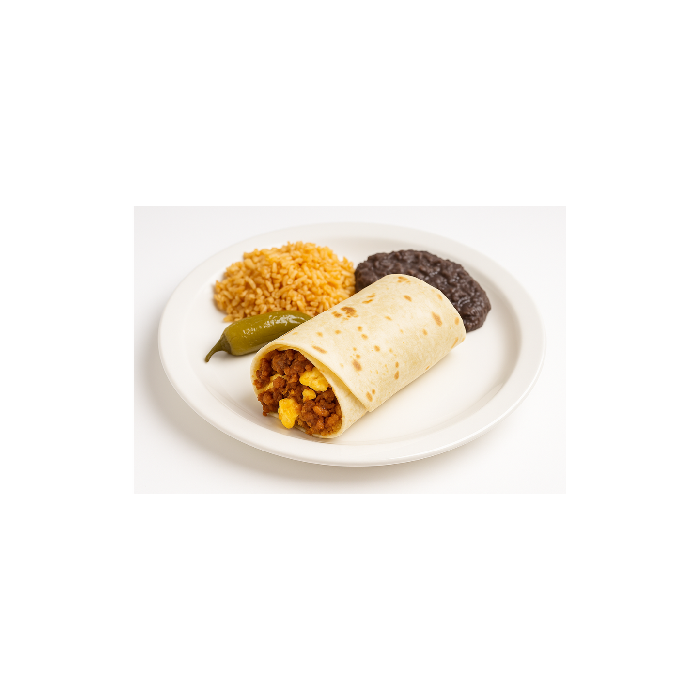 Burro de chorizo y huevos