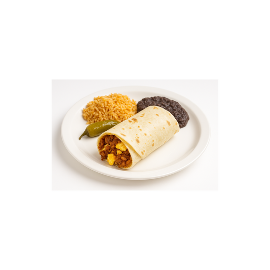 Burro de chorizo y huevos